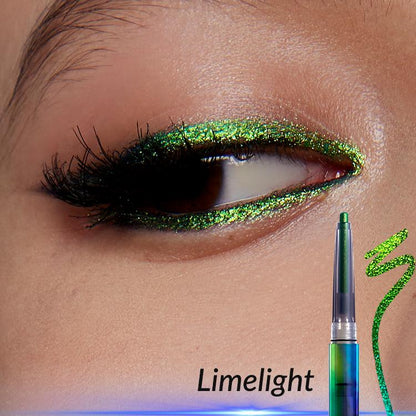 Melt-On Eyeliner - Smooth Sparkly Metallic Multichrome, Waterproof & Long-Lasting Eye Makeup