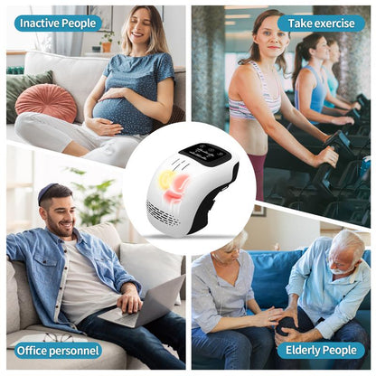Portable Electric Knee Massager - Rechargeable Heat and Vibration Machine for Joint Relief