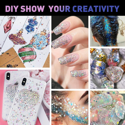 14 Colors Body Glitter Gel Set, Face & Hair Glitter for Festivals, Rave Accessories & Party Supplies