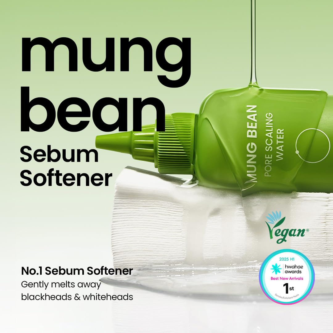 Mung Bean Sebum Softener Set - Blackhead & Whitehead Remover with AHA & PHA for Pore Care