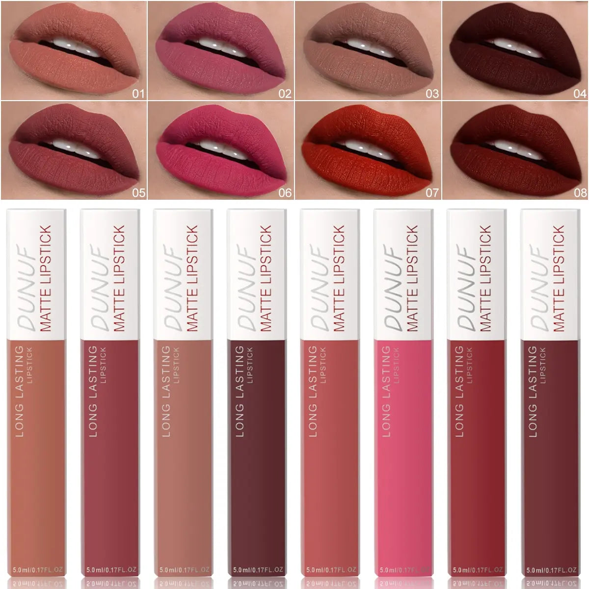 High-Value Matte Lip Gloss Set - Multi-Color Liquid Makeup Gift Pack