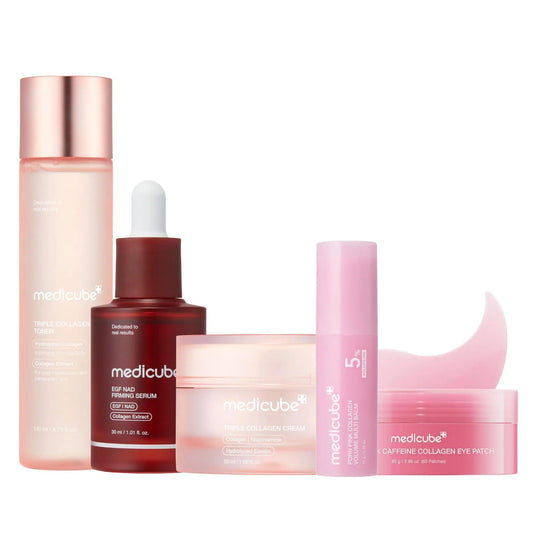 5-Step Longevity Anti-Aging Routine Set with PDRN, Volufiline, Collagen & NAD+ EGF
