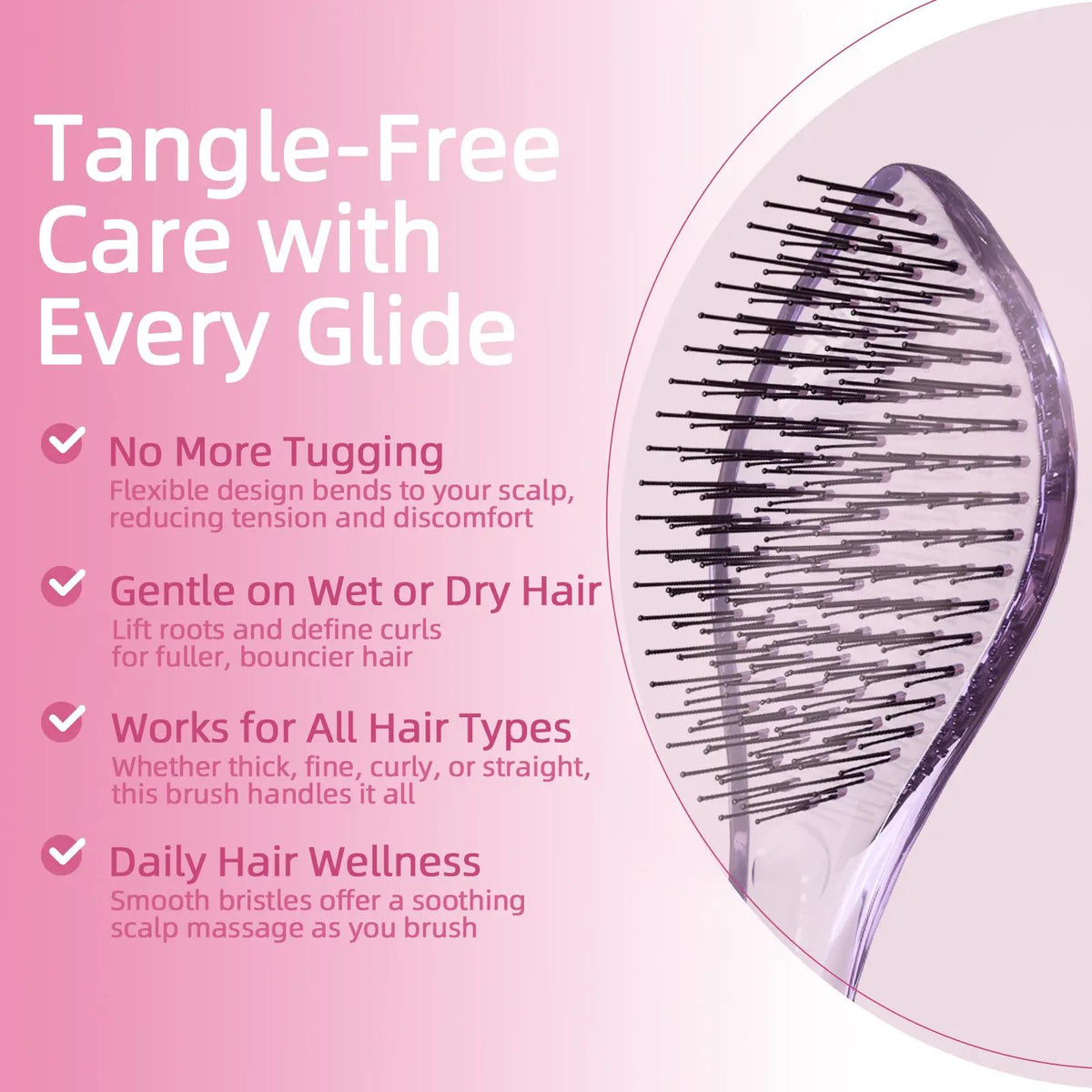 Detangling Brush - High-Quality Scalp Comb for Women, Men, and Kids - Wet and Dry Use