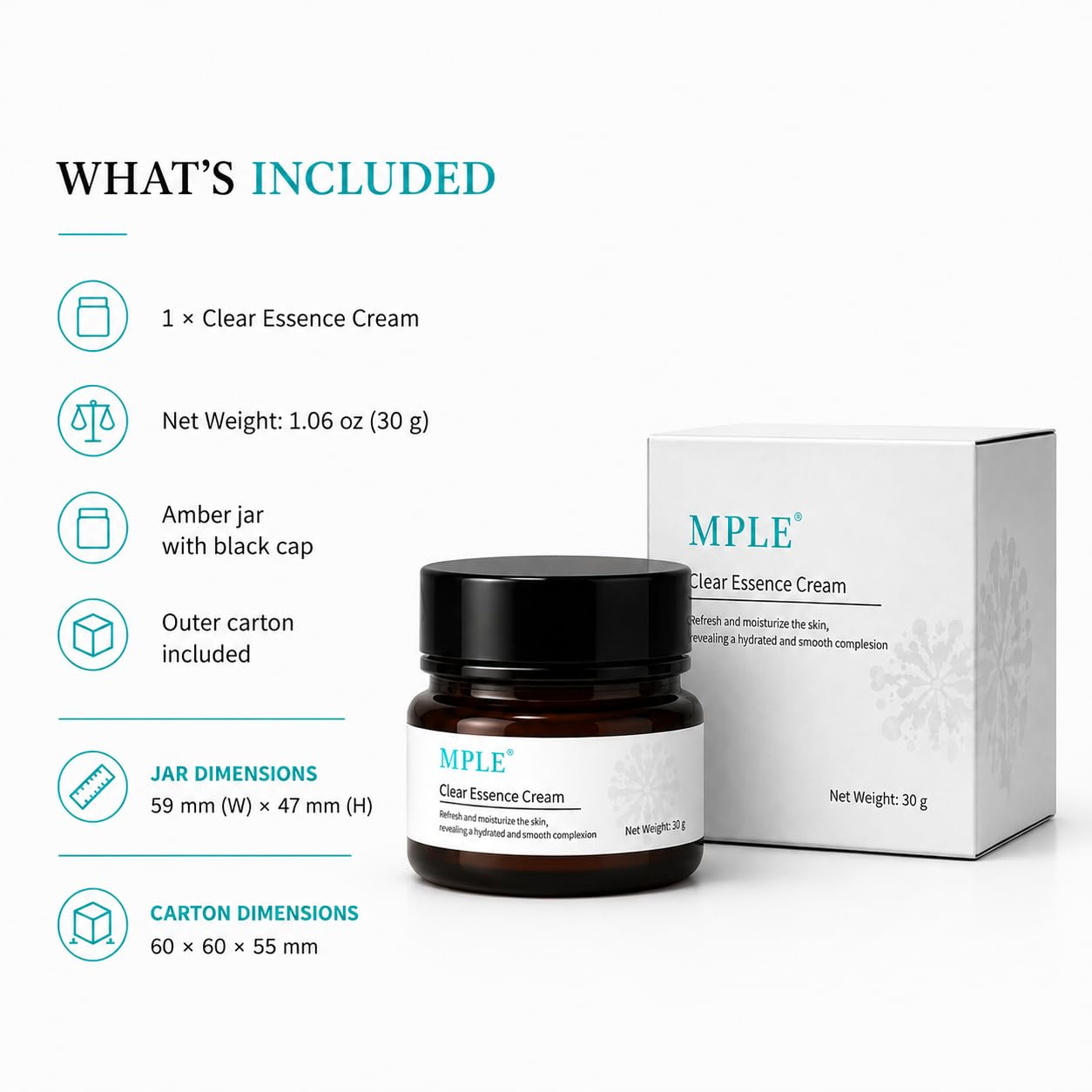 Tea Tree Oil Face Cream for Blemish-Prone Skin, Acne Care Moisturizer, 1.06 oz
