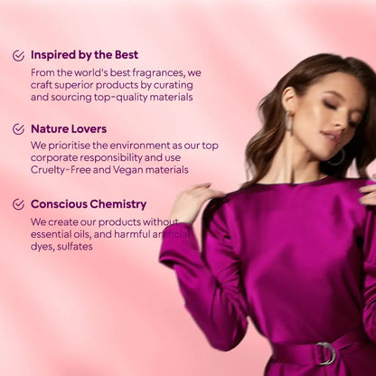 Romantic Eau De Parfum for Women - Pink Pepper, Red Fruit & Jasmine, Long Lasting Fragrance