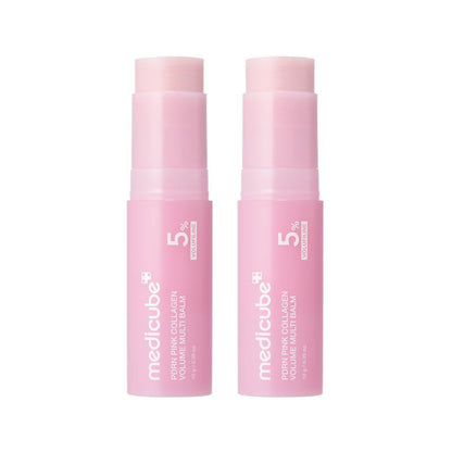 PDRN Pink Collagen Volume Multi Balm - Plant-Derived Plumping Stick for Fine Lines and Firming Care
