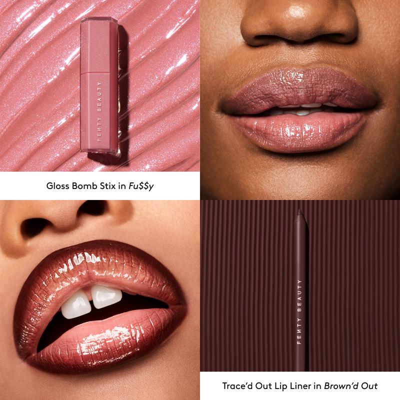 Longwear Lip Duo: Transfer-Resistant Creamy Lip Liner and High-Shine Gloss Stick Set