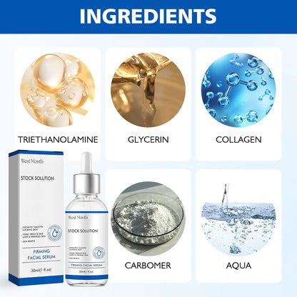 Firming Facial Serum - Deep Wrinkle Repair and Skin-Smoothing Stock Solution for All Skin Types