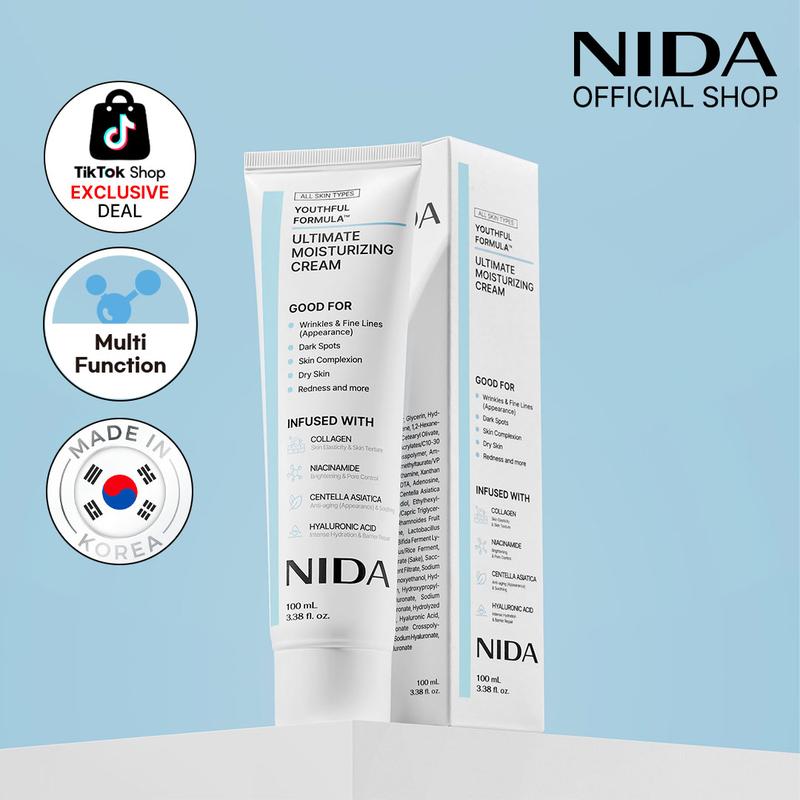 Youthful Formula Ultimate Moisturizing Cream (100mL) with Collagen, Niacinamide, and Hyaluronic Acid