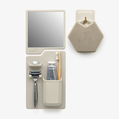 Ultimate Shower Organization Bundle - Silicone Body Scrubber and Storage Set
