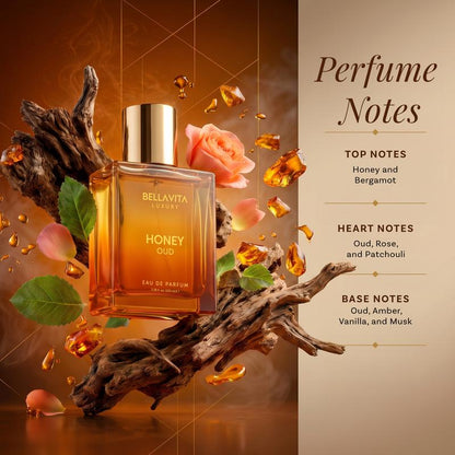 Honey Oud Eau de Parfum 100ml - Patchouli, Vanilla, Bergamot Floral & Spicy Fragrance
