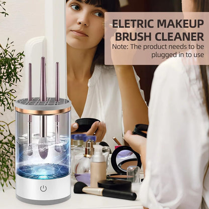 Automatic Makeup Brush Cleaner Machine - Sonic Vibration Deep Cleaning for All Brush Sizes