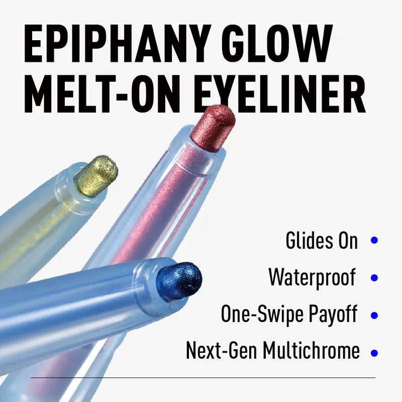 Melt-On Eyeliner - Smooth Sparkly Metallic Multichrome, Waterproof & Long-Lasting Eye Makeup