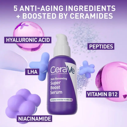 Anti-Aging Serum with 5 Active Ingredients and Ceramides for Hydrated, Plumper Skin