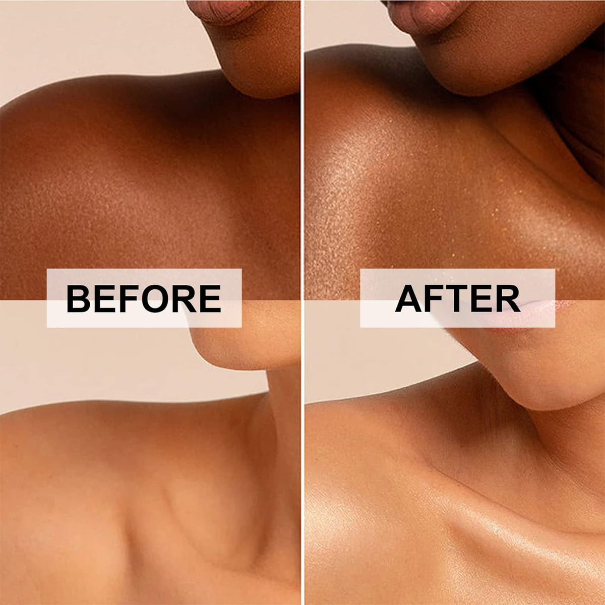 Rose Gold Body Shimmer Oil - Natural Glow Luminizer & Moisturizing Liquid Highlighter, 1oz