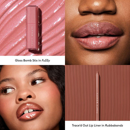 Longwear Lip Duo: Transfer-Resistant Creamy Lip Liner and High-Shine Gloss Stick Set