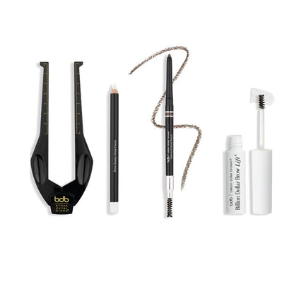 Professional Eyebrow Symmetry Mapping Kit with Precision Ruler for Perfect Makeup Application
