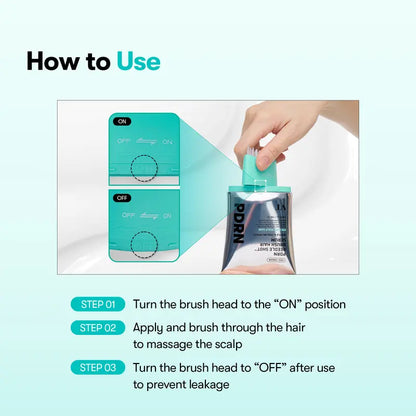 PDRN Microneedling Hair Brush Serum for Scalp Care and Hair Thickening, Large-Capacity Daily Root Treatment