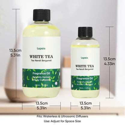 White Tea Fragrance Oil Refill, Unisex Selfcare Neroli & Bergamot Aromatherapy Oil, 118ml/4.1fl oz
