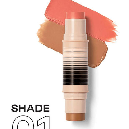 Award-Winning Blush and Bronzer Makeup Stick, Easy-to-Blend Dual-Ended Cosmetics for Flawless Glow