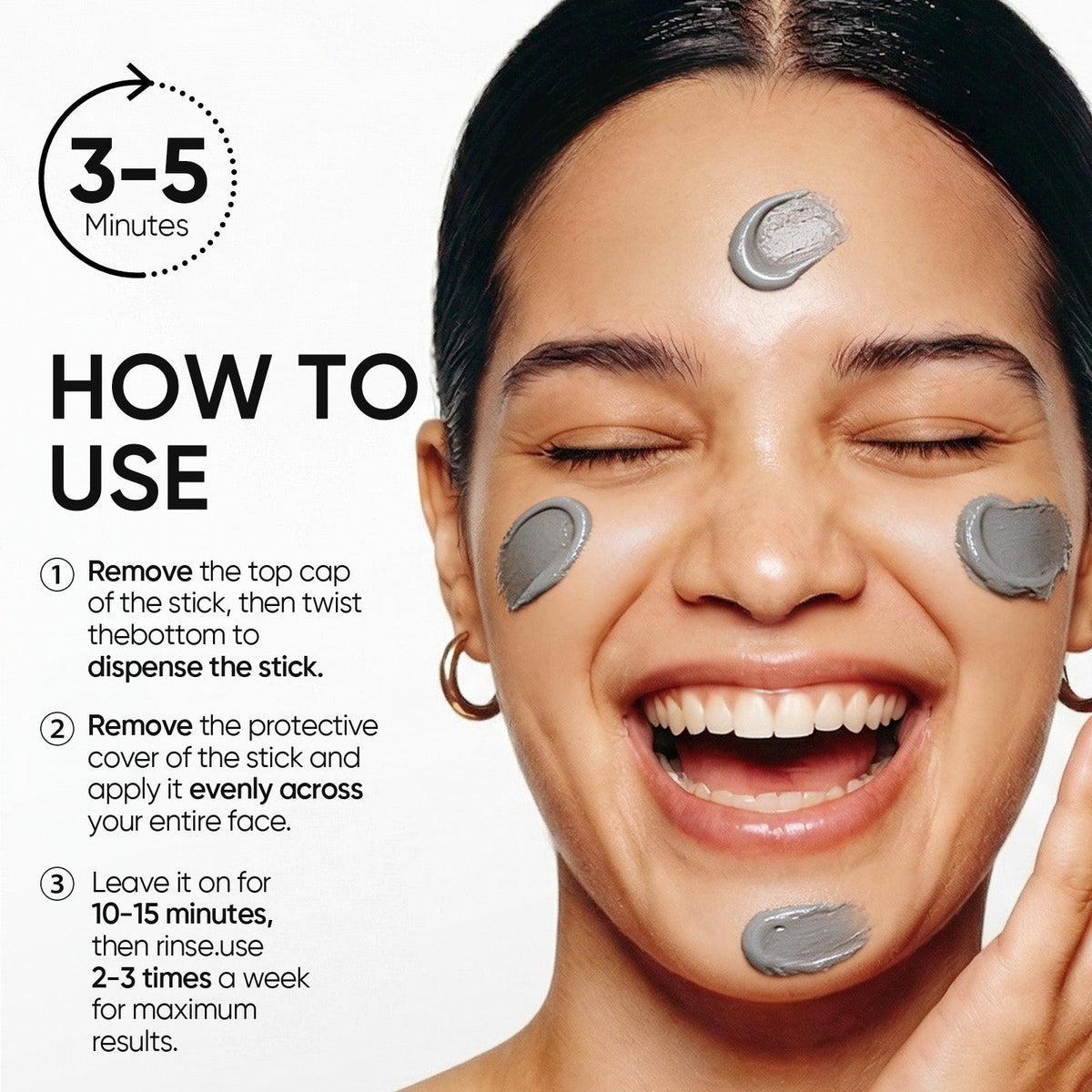 Alaska Volcano Pore Clay Stick Mask - Deep Cleansing & Blackhead Removal for Oily Skin