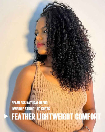 Feather Crochet Curly Hair - 3C-4A Kinky Coily 100% Human Hair Pre-Looped