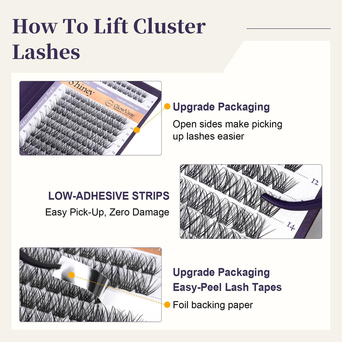 TrueCurve DIY Eyelash Clusters Kit, 0.03mm Soft Fluffy Waterproof 8-18mm Lash Set