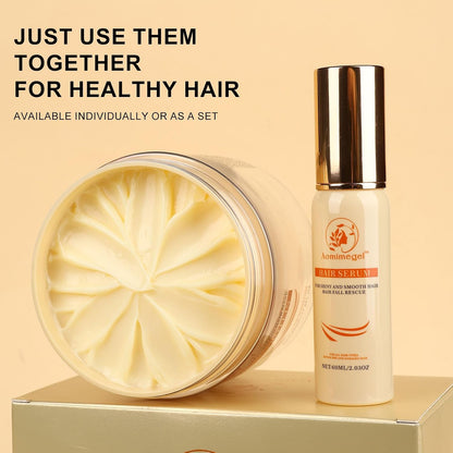 Argan Oil Hair Mask Set - Deep Repair Conditioning Collagen Treatment for Dry Damaged Hair