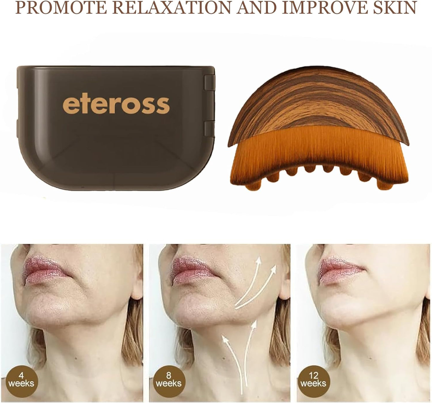 Lymphatic Contour Face Brush, Sculpting Tool for Drainage and Puffiness Reduction, Ultra Soft Bristles