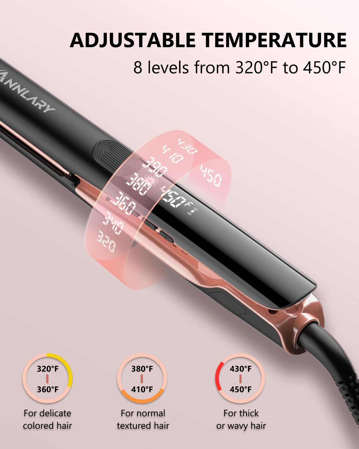2-in-1 Titanium Ceramic Ionic Hair Straightener and Curler, Dual Voltage Flat Iron