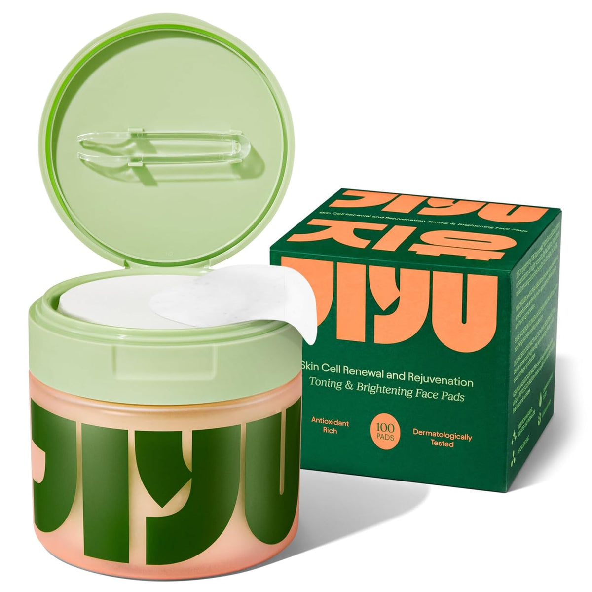 Toning Polish Pads - Korean Skincare for Dark Spots, Wrinkles & Dull Skin - 100 Count