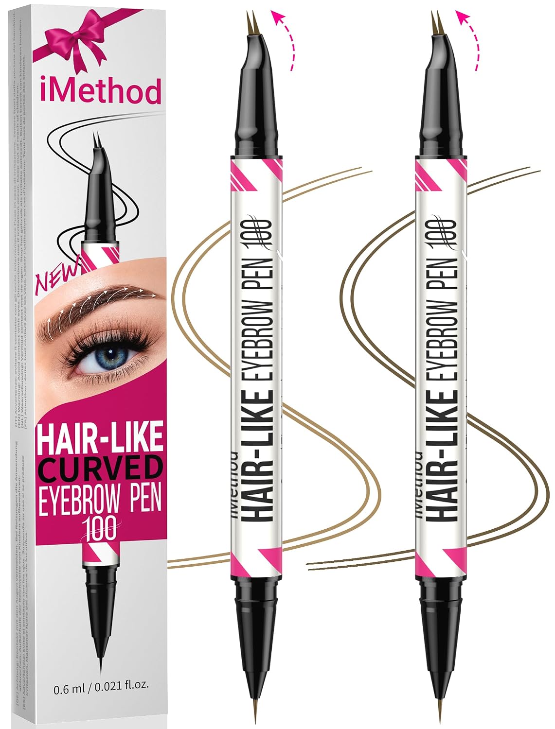 iMethod curved eyebrow pen duo, BR 04 Brown and BR 08 Blonde