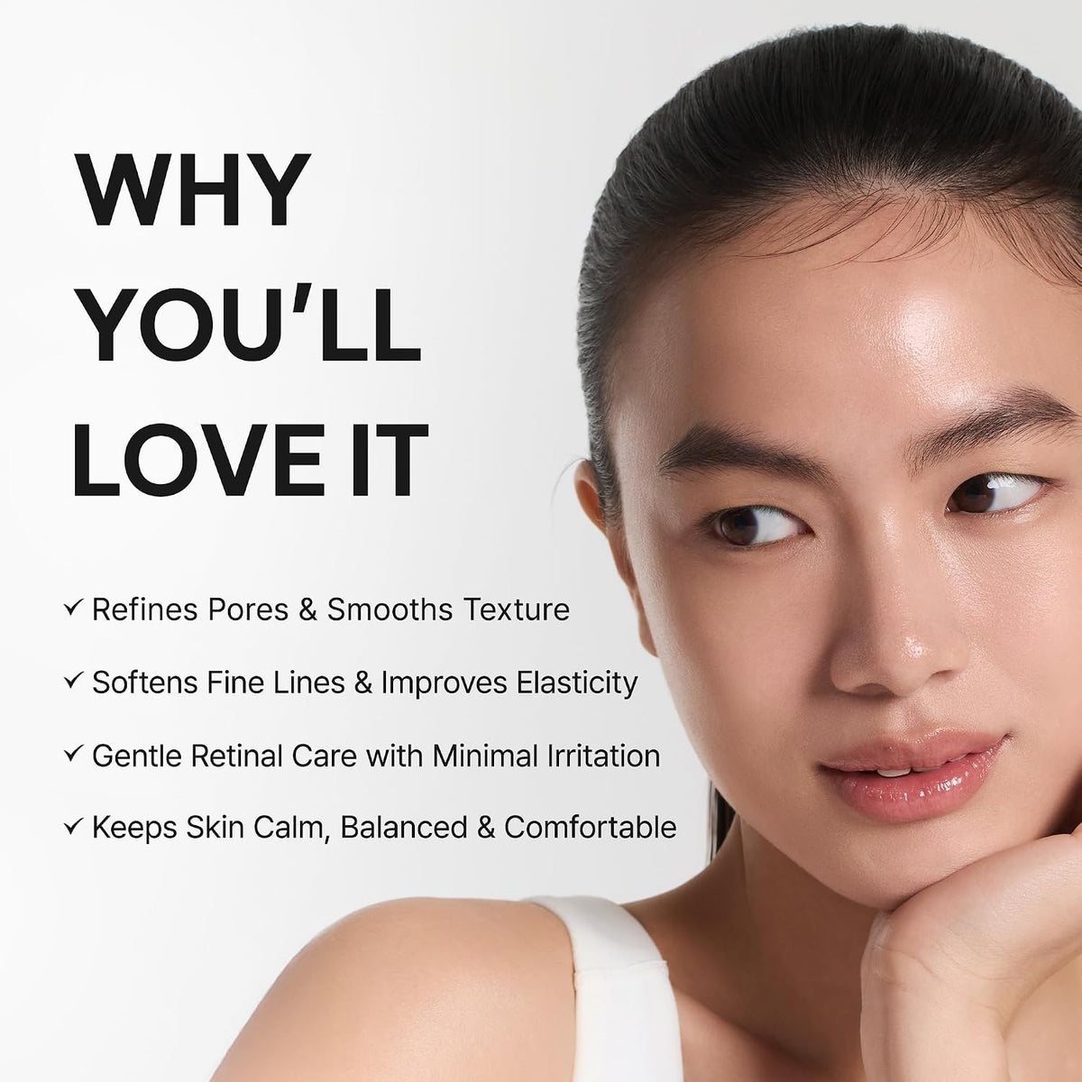 Retinal Booster Shot Serum, Firming Advanced Night Serum with Caffeine and Ectoin for Mature Skin