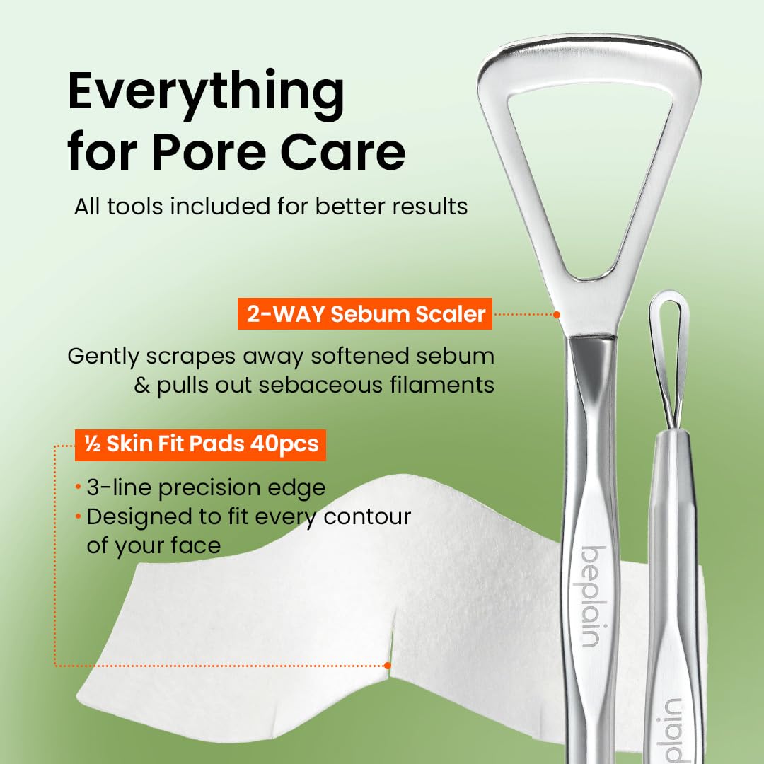 Mung Bean Sebum Softener Set - Blackhead & Whitehead Remover with AHA & PHA for Pore Care