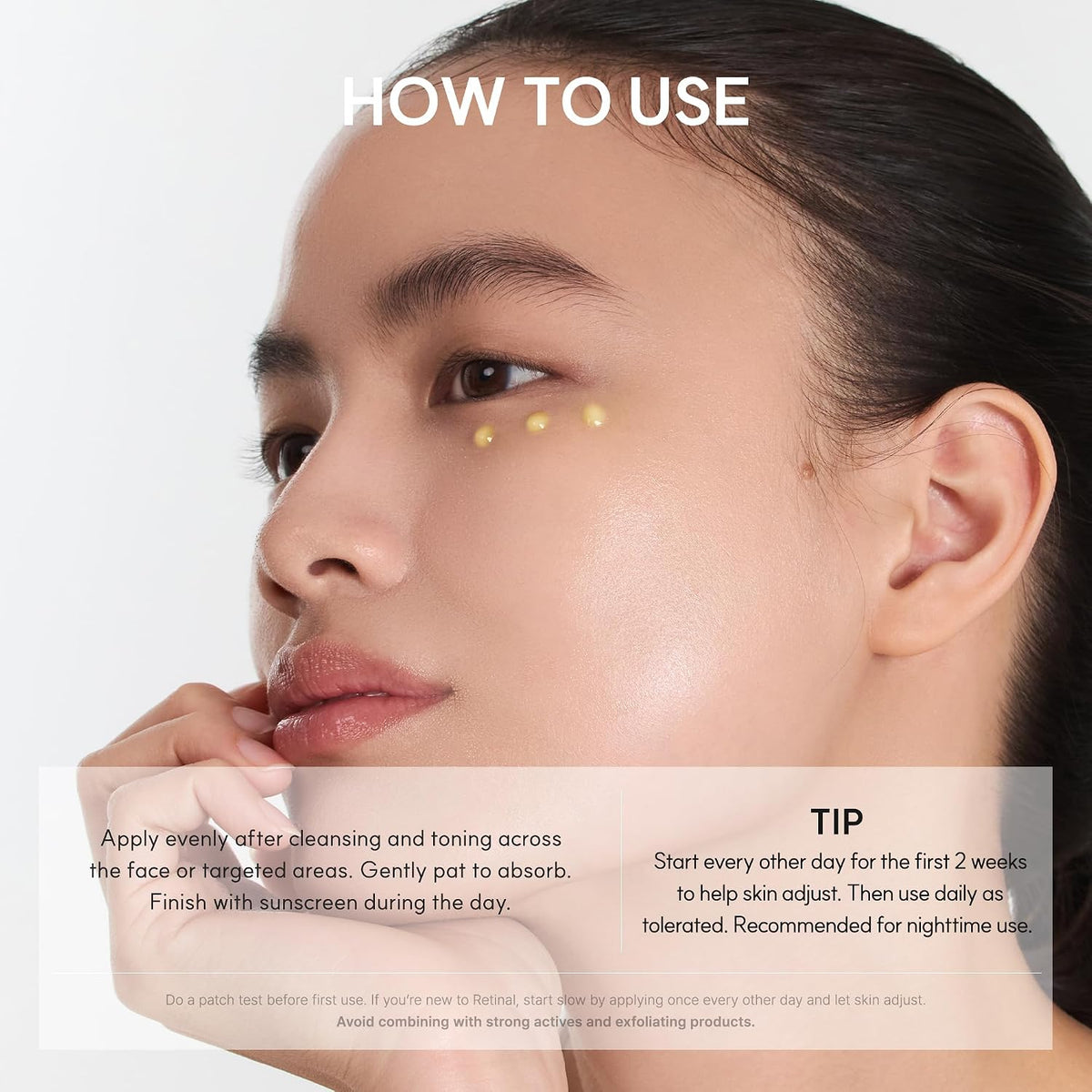 Retinal Booster Shot Serum, Firming Advanced Night Serum with Caffeine and Ectoin for Mature Skin