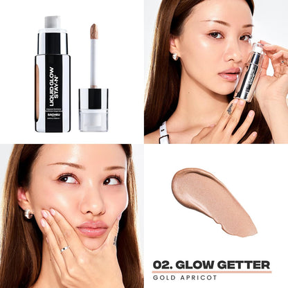 Liquid Glow Illuminator & Highlighter - 30ml Long Lasting Luminous Dewy Finish Makeup