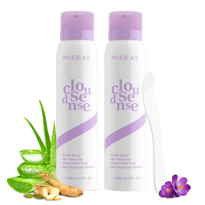 Hair Removal Spray for Women & Men, Sensitive Skin Fast-Acting Aloe Hyaluronic Acid Depilatory Cream