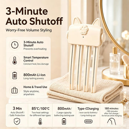 Heated Hair Volume Clip, Electric Volumizing Root Lifter with 2 Heat Settings