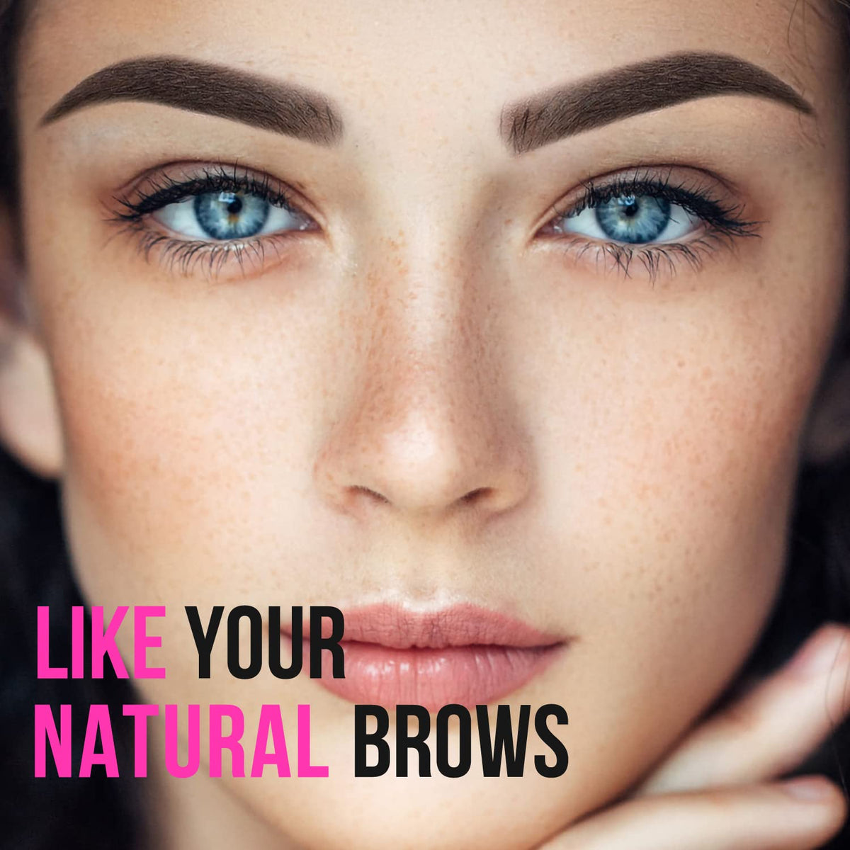 Eyebrow Stamp and Stencil Kit - Perfect Brow Makeup Pomade with 20 Shaping Stencils, Long-Lasting Brown