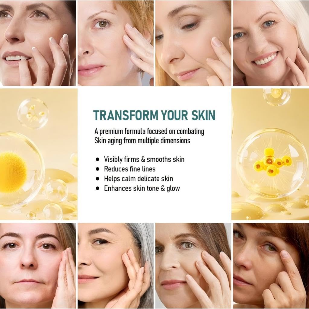 Retinol Tallow Face Serum for Dry Skin - Hydrating & Firming Anti-Aging Formula with Peptides