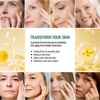 Retinol Tallow Face Serum for Dry Skin - Hydrating & Firming Anti-Aging Formula with Peptides