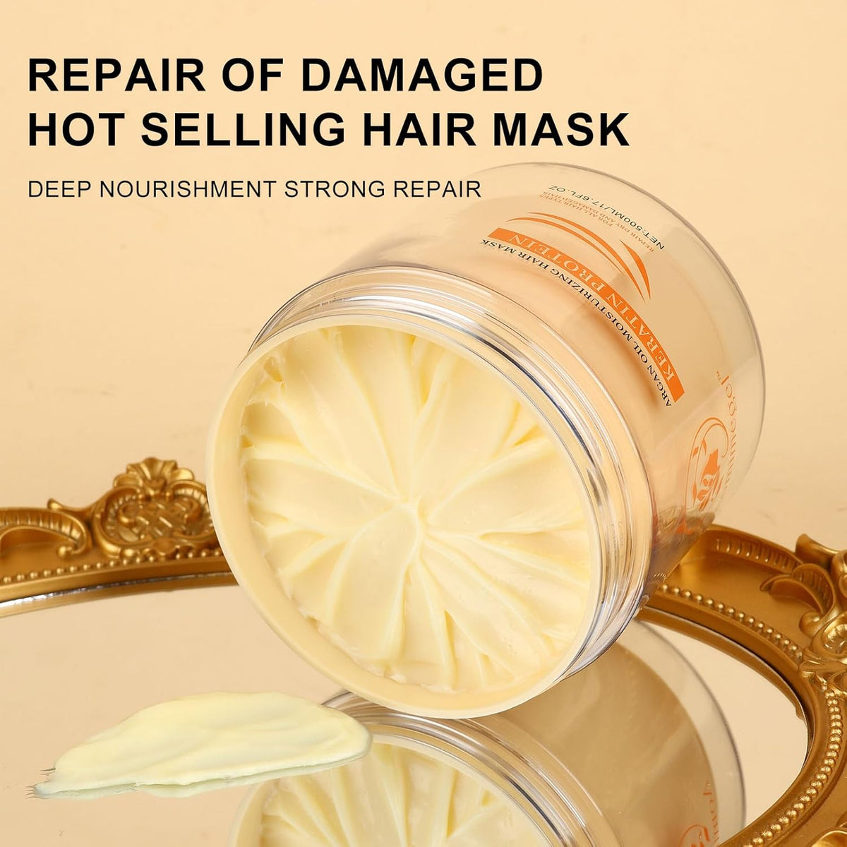 Argan Oil Hair Mask Set - Deep Repair Conditioning Collagen Treatment for Dry Damaged Hair