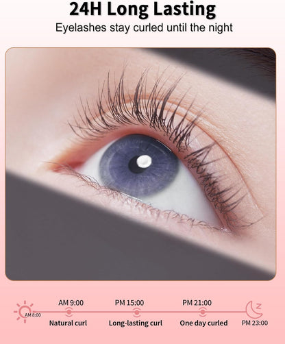 Heated Eyelash Curler with LED Display - 3 Temp Settings USB Rechargeable Electric Lash Curler