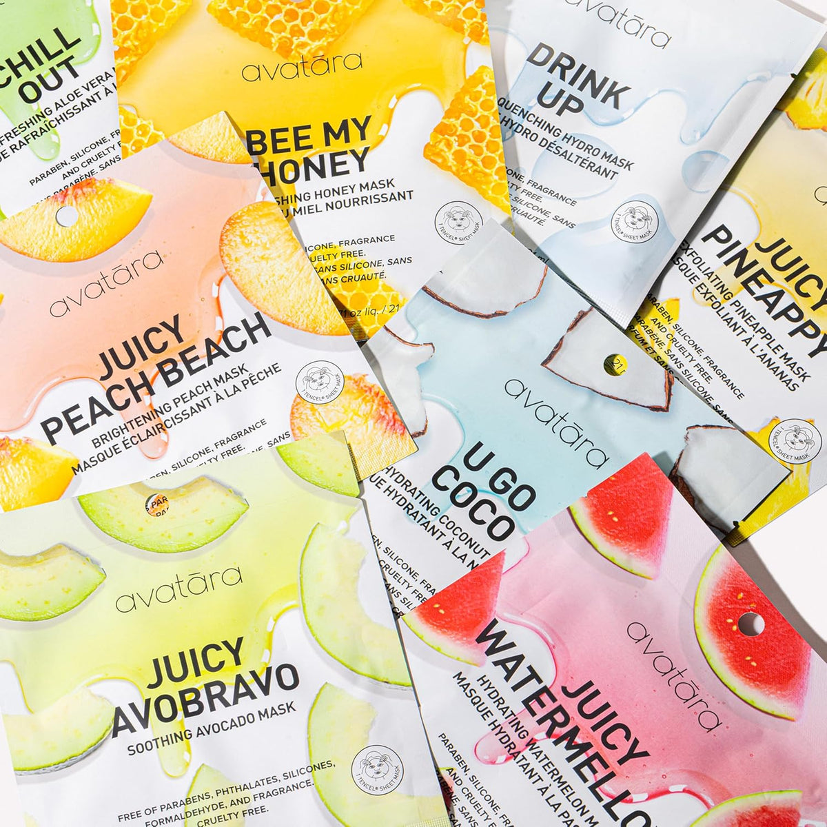 All-Stars 8-Pack Facial Sheet Mask Variety Set | Clean K-Beauty for Sensitive Skin