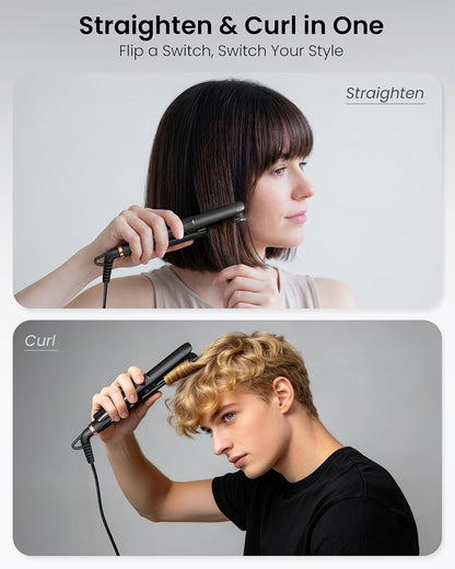 0.5 Inch Mini Flat Iron with Adjustable Temp, 100-240V Dual Voltage Hair Straightener for Short Hair