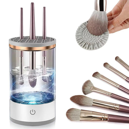 Automatic Makeup Brush Cleaner Machine - Sonic Vibration Deep Cleaning for All Brush Sizes