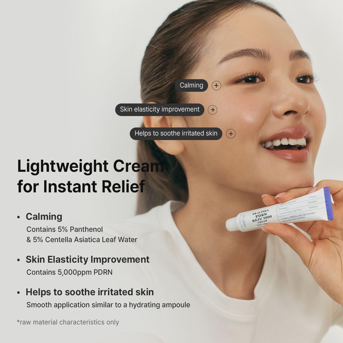 PDRN Reju 5000 Cream - Biome Skin Relief & Hydration Daily Face Moisturizer with Panthenol