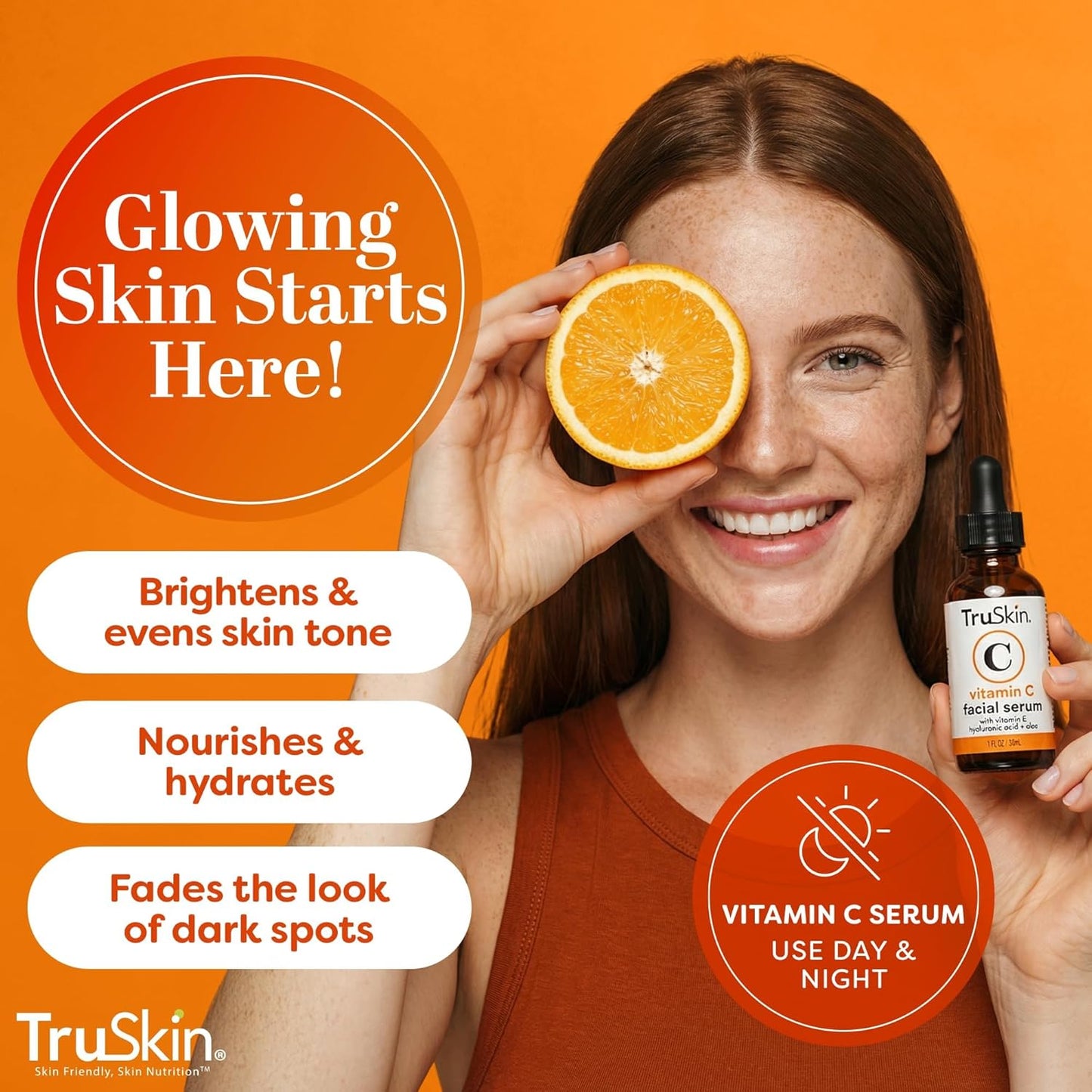 Vitamin C Serum for Face with Hyaluronic Acid & Vitamin E - Anti-Aging & Brightening Formula, 2 Fl Oz