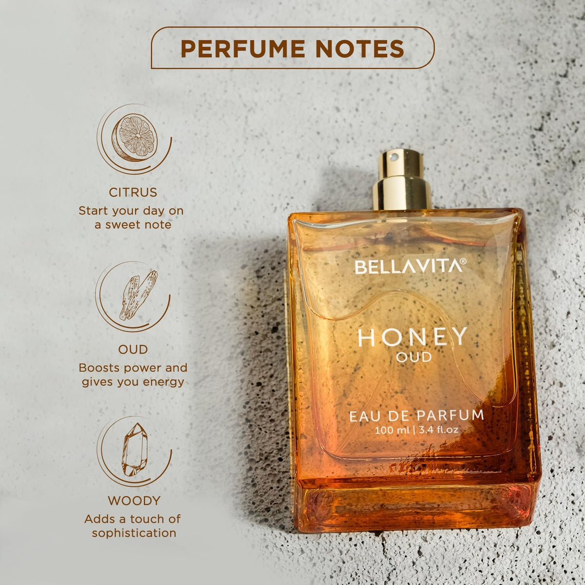 Honey Oud Eau de Parfum - Long-Lasting Unisex Fragrance with Patchouli & Vanilla
