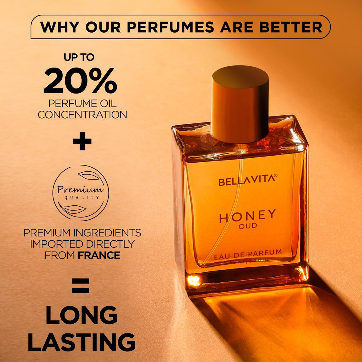 Honey Oud Eau de Parfum - Long-Lasting Unisex Fragrance with Patchouli & Vanilla